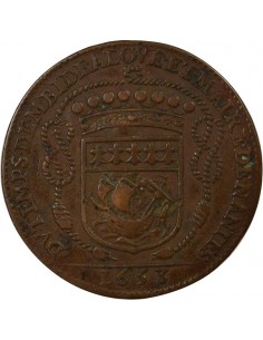 Claude Bidé Maire de Nantes Jeton Cuivre 1653 2