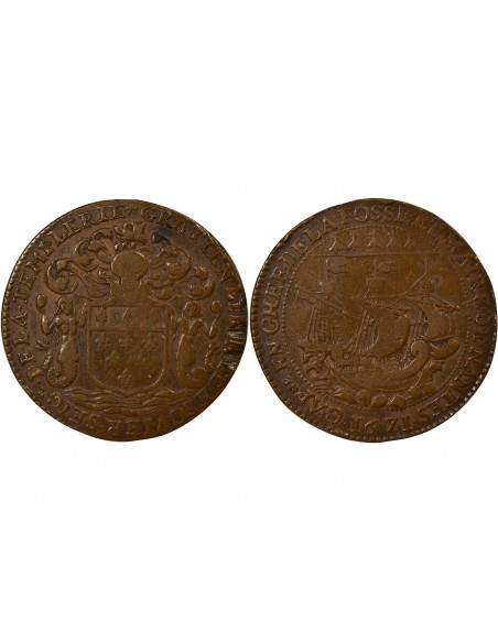 Gratien Libault Maire de Nantes Jeton Cuivre 1671