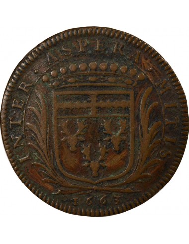 Louis Macé Maire de Nantes Jeton Cuivre 1663