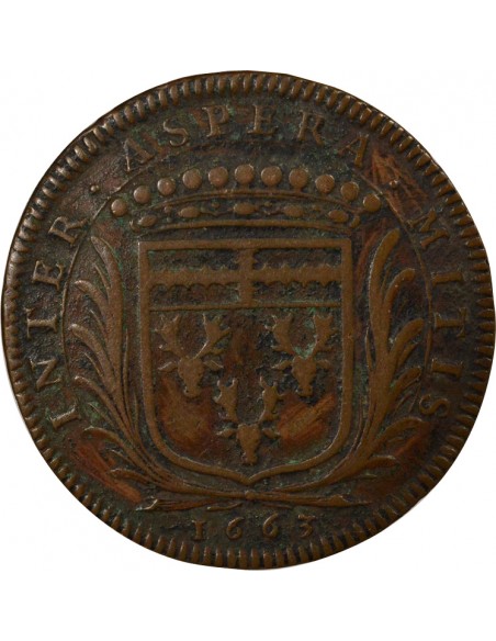 Louis Macé Maire de Nantes Jeton Cuivre 1663