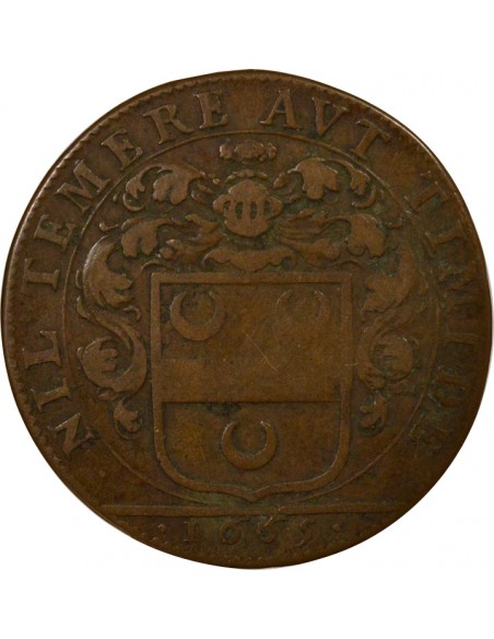 Mathurin Giraud Maire de Nantes Jeton Cuivre 1665