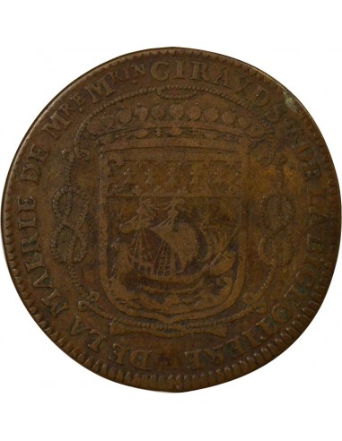 Mathurin Giraud Maire de Nantes Jeton Cuivre 1665