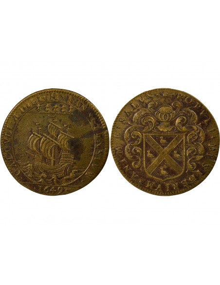 Mathurin Boux Maire de Nantes Jeton Laiton 1649