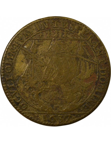 René Charette De La Bretonnière Fils Maire de Nantes Jeton Laiton 1637