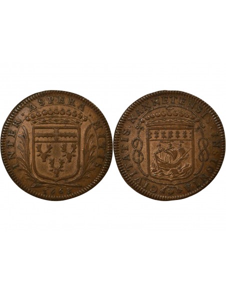 Louis Macé Maire de Nantes Jeton Cuivre 1663