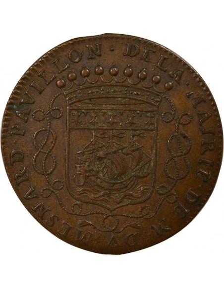 Louis Mesnard Maire de Nantes Jeton Cuivre 1682