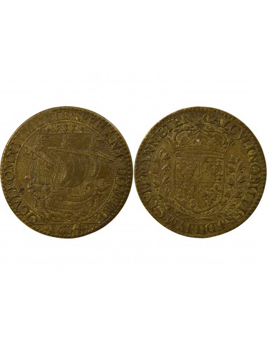 René Bernard de la Turmelière Maire de Nantes Jeton Laiton 1634