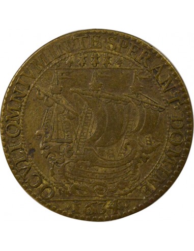 René Bernard de la Turmelière Maire de Nantes Jeton Laiton 1634