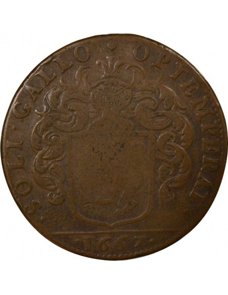 François Lorido Maire de Nantes Jeton Cuivre 1667