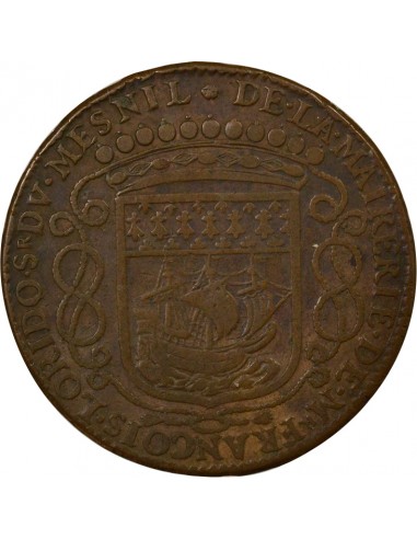 François Lorido Maire de Nantes Jeton Cuivre 1667