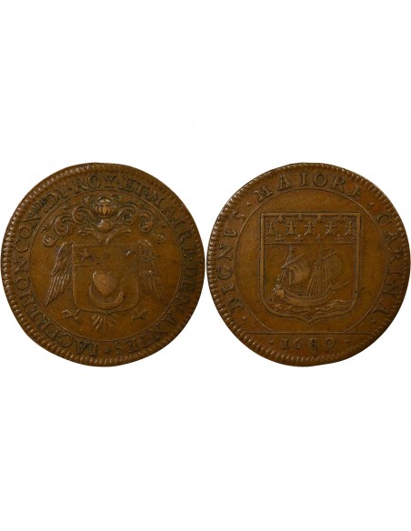 Jacques Fremon Maire de Nantes Jeton Cuivre 1680