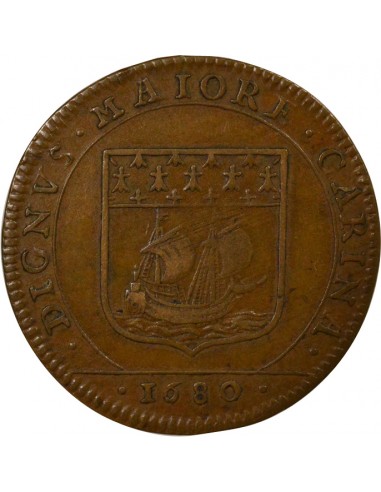 Jacques Fremon Maire de Nantes Jeton Cuivre 1680