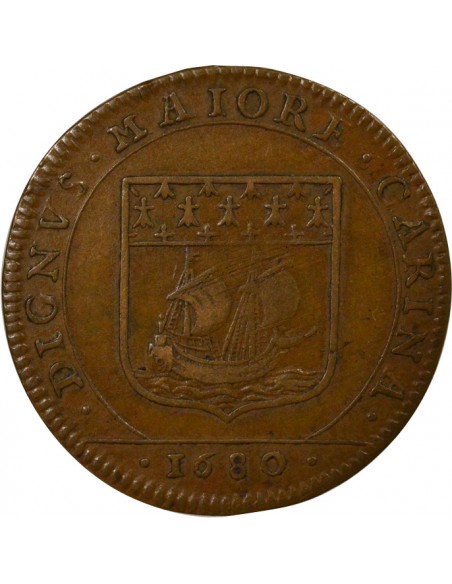 Jacques Fremon Maire de Nantes Jeton Cuivre 1680