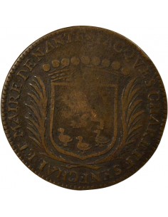 Jacques Charette Maire de Nantes Jeton Cuivre 1667 2