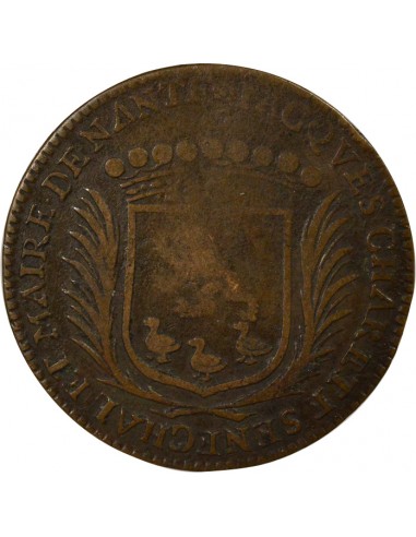 Jacques Charette Maire de Nantes Jeton Cuivre 1667