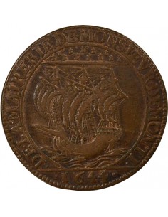Yves de Monti Maire de Nantes Jeton Cuivre 1644 2