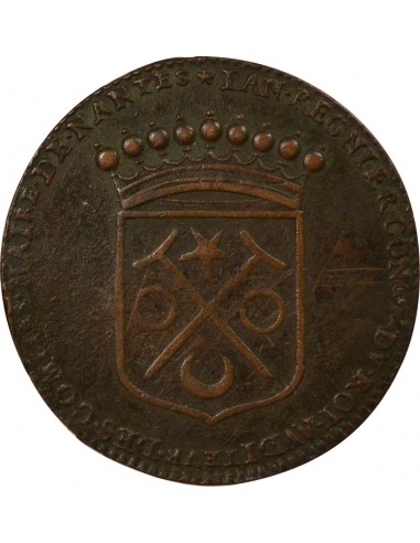 Jean Régnier Maire de Nantes Jeton Cuivre 1674