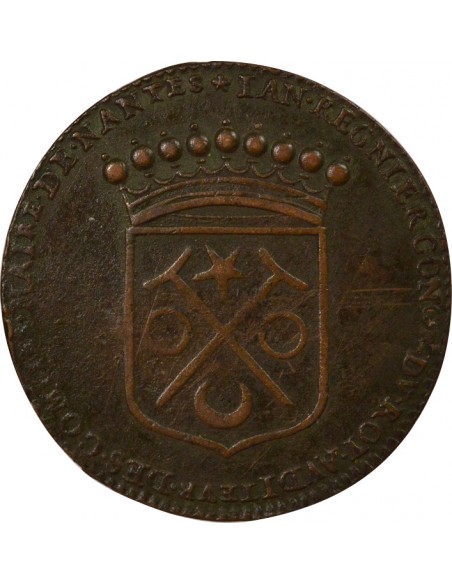 Jean Régnier Maire de Nantes Jeton Cuivre 1674