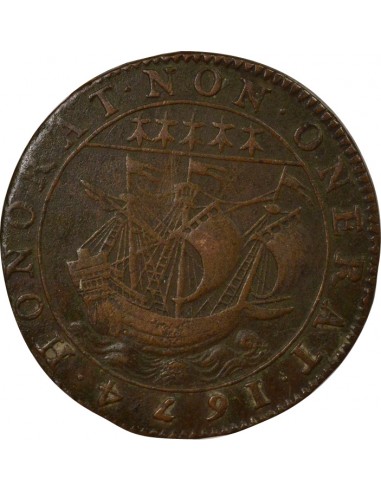 Jean Régnier Maire de Nantes Jeton Cuivre 1674