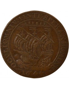 Yves de Monti Maire de Nantes Jeton Cuivre 1644 2