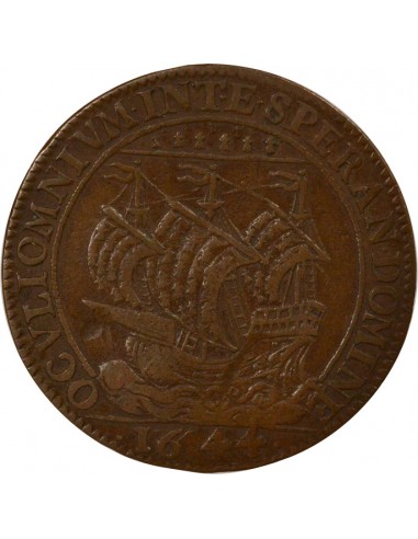 Yves de Monti Maire de Nantes Jeton Cuivre 1644