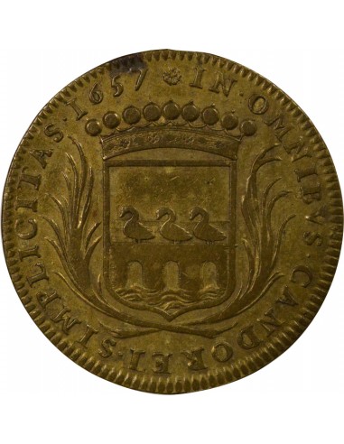 René de Ponctual Maire de Nantes Jeton Laiton 1657