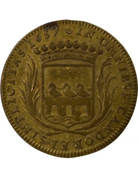 René de Ponctual Maire de Nantes Jeton Laiton 1657