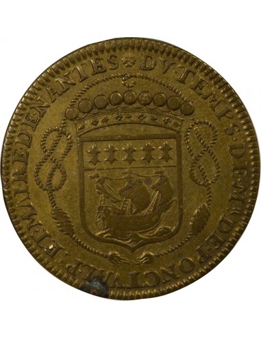 René de Ponctual Maire de Nantes Jeton Laiton 1657