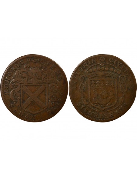 Jean Poulain Maire de Nantes Jeton Cuivre 1661