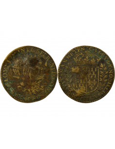 René de la Tullaye Maire de Nantes Jeton Laiton 1630