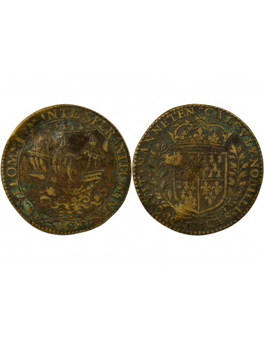 René de la Tullaye Maire de Nantes Jeton Laiton 1630