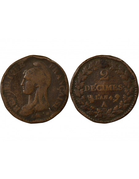 Dupré 1 décime Cuivre An 5 A Paris