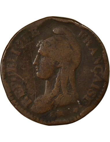 Dupré 1 décime Cuivre An 5 A Paris