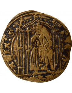 Charles V Au Roi Debout Jeton Cuivre XIV-XVIe Siècle Tournai 2