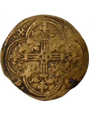 Charles V Au Roi Debout Jeton Cuivre XIV-XVIe Siècle Tournai