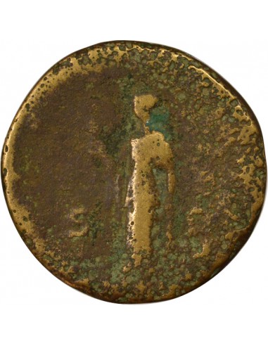 Rome Empire Hadrien Spes Sesterce Laiton 121-123 R Rome