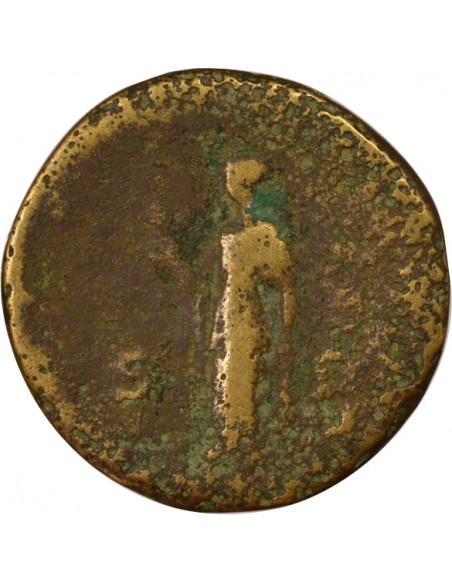 Rome Empire Hadrien Spes Sesterce Laiton 121-123 R Rome