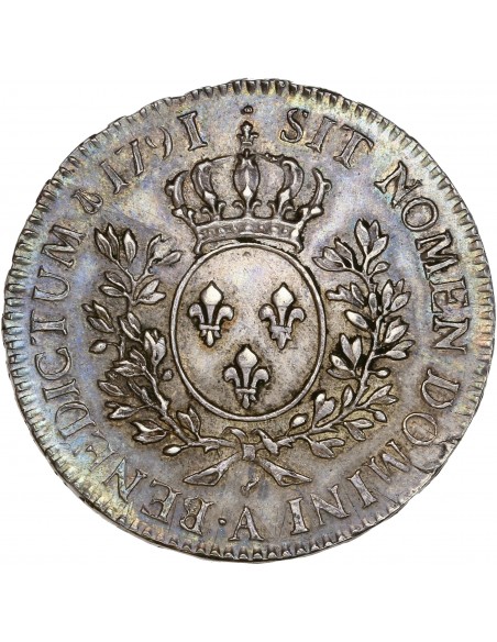 Louis XVI Aux Rameaux d'Olivier 1/2 écu Argent 1791 A - Paris
