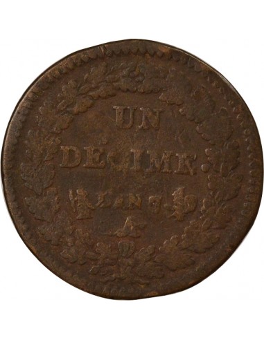 Dupré Grand Module 1 décime Cuivre An 7 A Paris