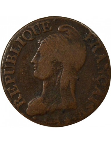 Dupré Grand Module 5 Centimes Cuivre An 5 A Paris