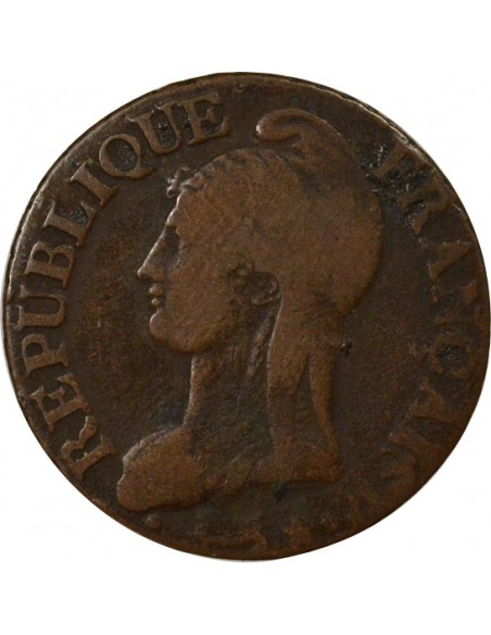 Dupré Grand Module 5 Centimes Cuivre An 5 A Paris