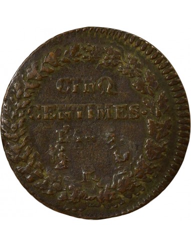 Dupré Grand Module 5 Centimes Cuivre An 5 R Orléans