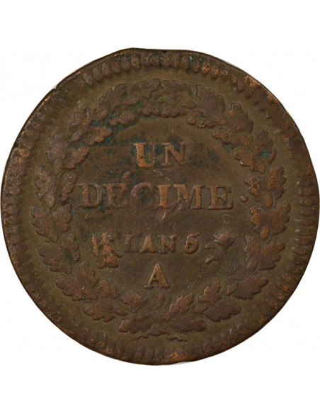 Dupré Grand Module 1 décime Cuivre An 5 A Paris