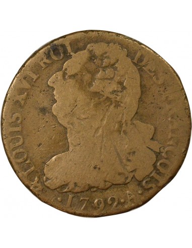 au Faisceau 2 sols dit au faisceau type Francois Cuivre 1792 A Paris