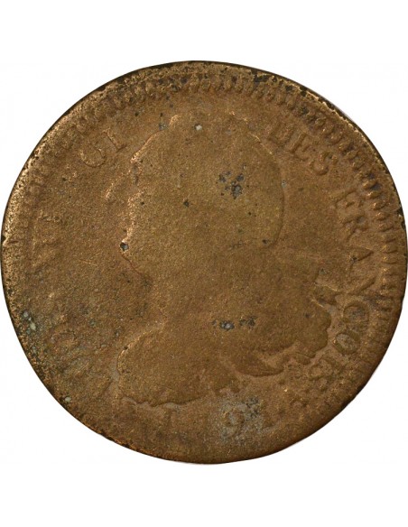 au Faisceau 2 sols dit au faisceau type Francois Cuivre 1791 A Paris