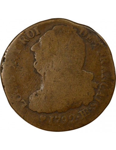 au Faisceau 2 sols dit au faisceau type Francais Cuivre 1792 BB Strasbourg