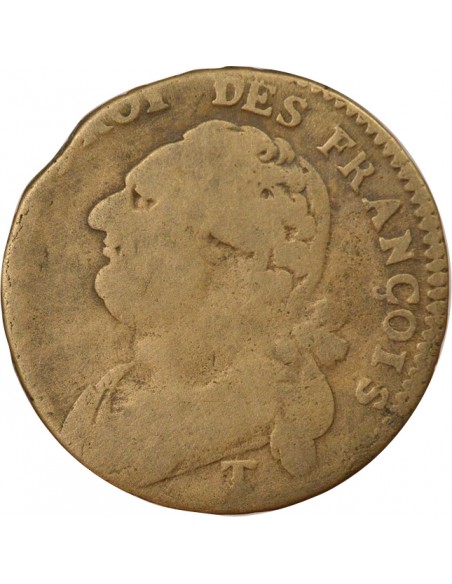 au Faisceau 12 deniers dit au faisceau type Francois Cuivre 1793 T Nantes