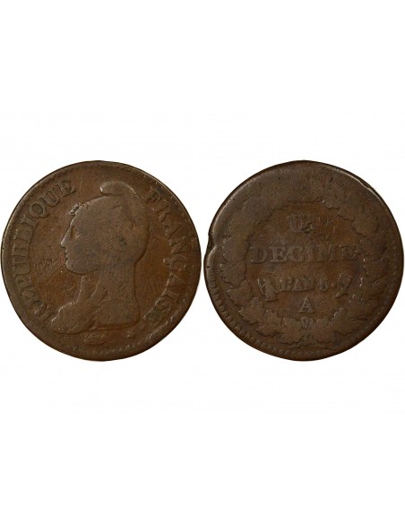 Dupré Grand Module 1 décime Cuivre An 5 A Paris