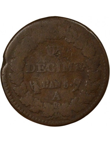 Dupré Grand Module 1 décime Cuivre An 5 A Paris