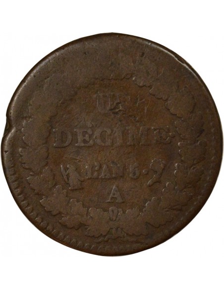 Dupré Grand Module 1 décime Cuivre An 5 A Paris